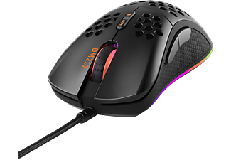 DELTACO DM210 - Gaming Maus, Kabelgebunden, 6400 dpi, Schwarz