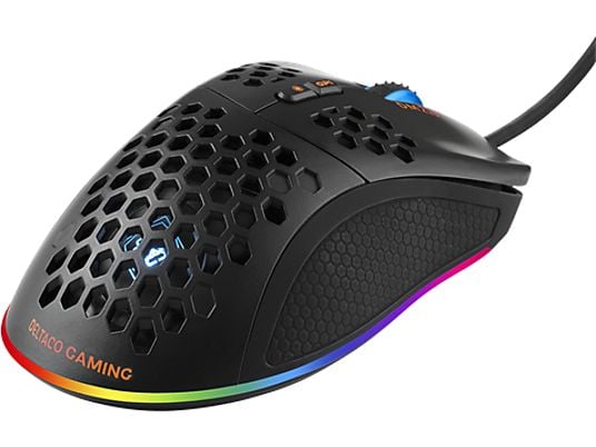 DELTACO DM210 - Gaming Mouse, Connessione con cavo, 6400 dpi, Nero
