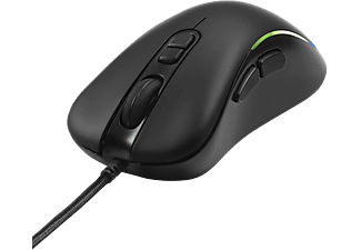 DELTACO DM120 - Gaming Mouse, Connessione con cavo, Ottica con diodi laser, 2400 DPI, Nero