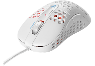DELTACO WM85 - Gaming Mouse, Connessione con cavo, 6400 DPI, Bianco