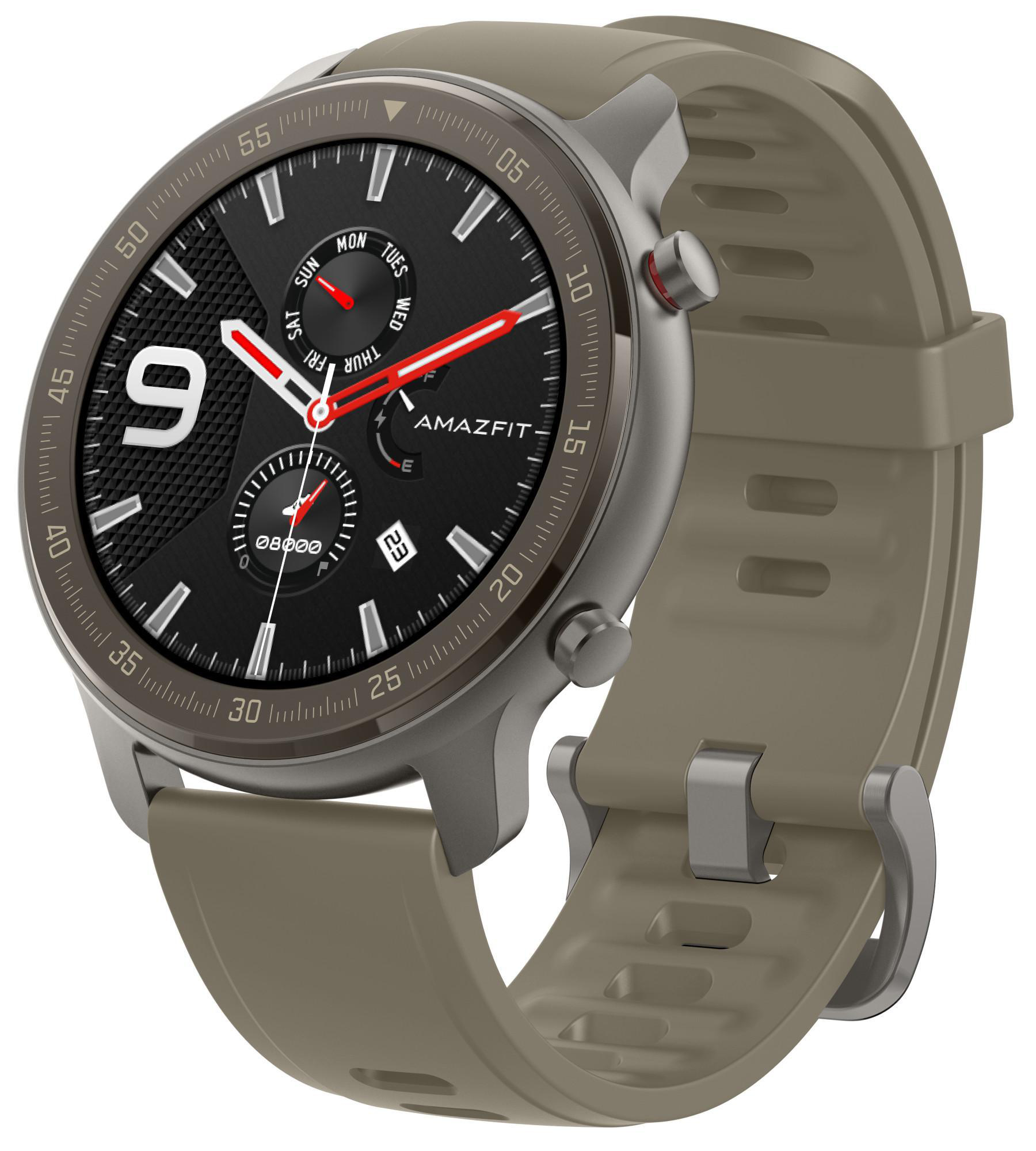 AMAZFIT GTR 47.2 mm Smartwatch Titan Fluorkautschuk, 118 mm + 75 mm, Titanium