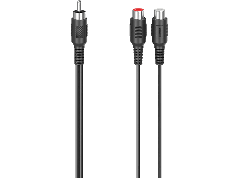 HAMA 00205183 ADAPTER RCA M/2XF - Subwoofer-Adapter (Schwarz)