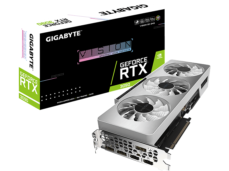 GIGABYTE GeForce RTX™ 3090 Vision 24GB OC (NVIDIA, (GV-N3090VISION OC) Grafikkarte)