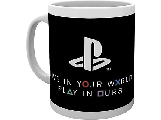 GB EYE LTD PlayStation: World - Tasse (Schwarz)