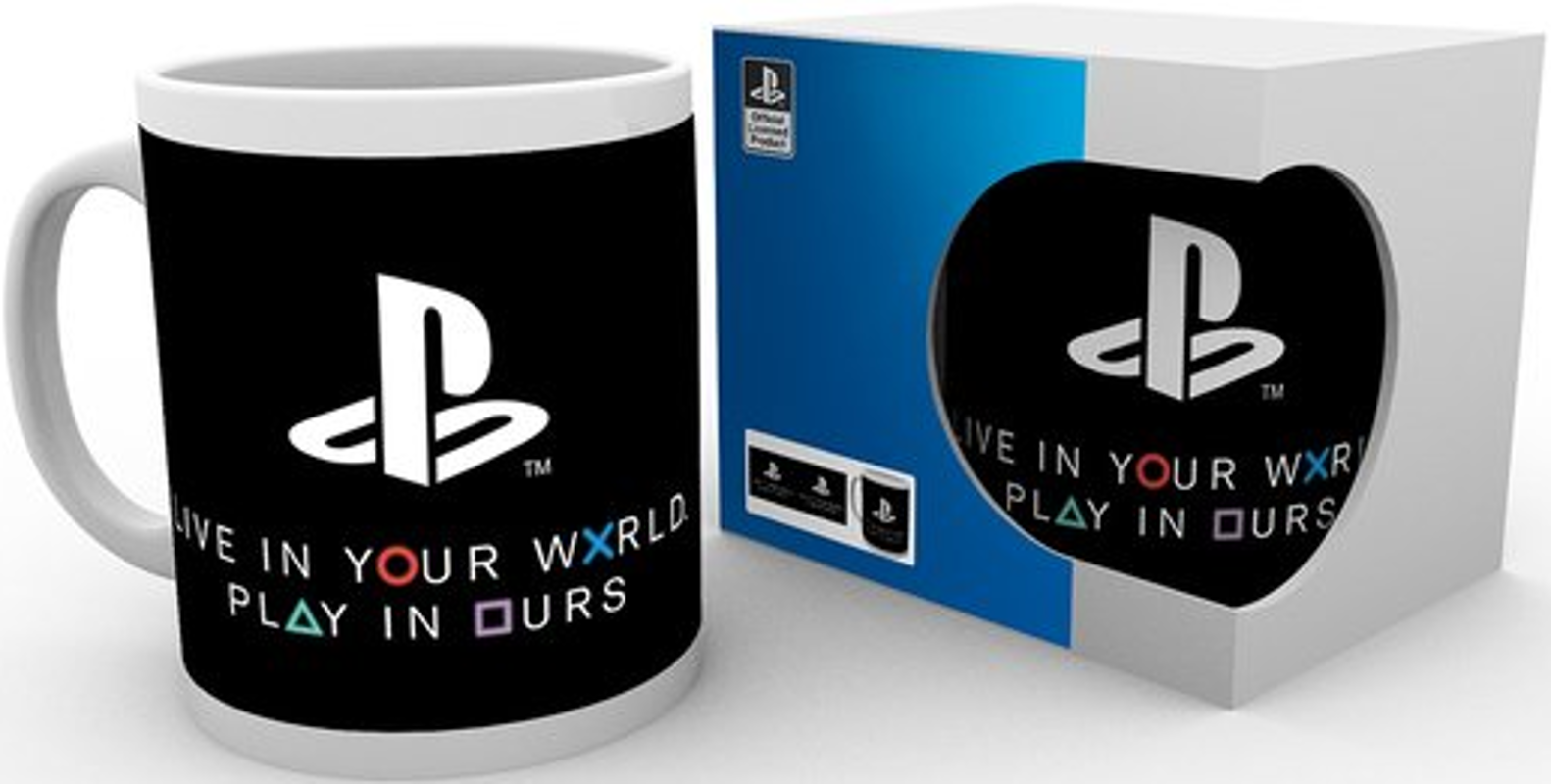 GB EYE LTD PlayStation: World - Tasse (Schwarz)