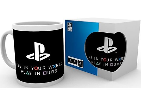 GB EYE LTD PlayStation: World - Tasse (Schwarz)