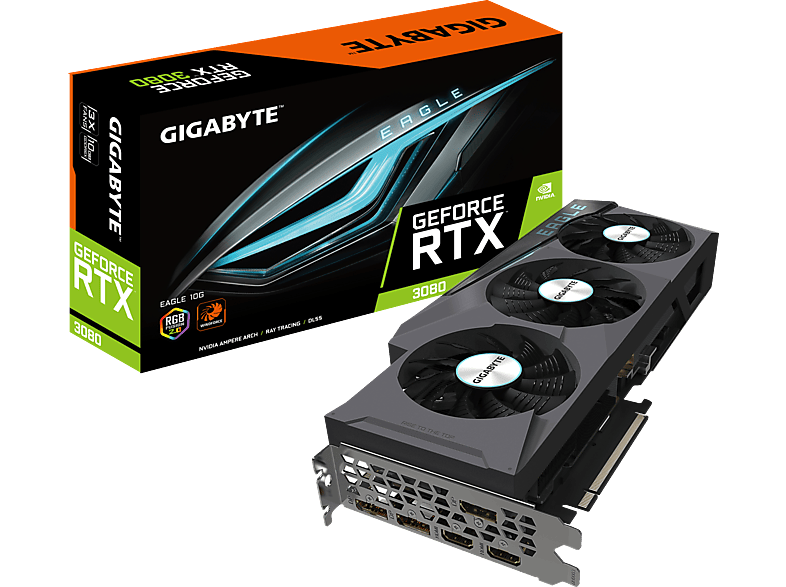 GIGABYTE GeForce RTX™ 3080 Eagle 10GB (GV-N3080EAGLE-10GD) (NVIDIA, Grafikkarte)
