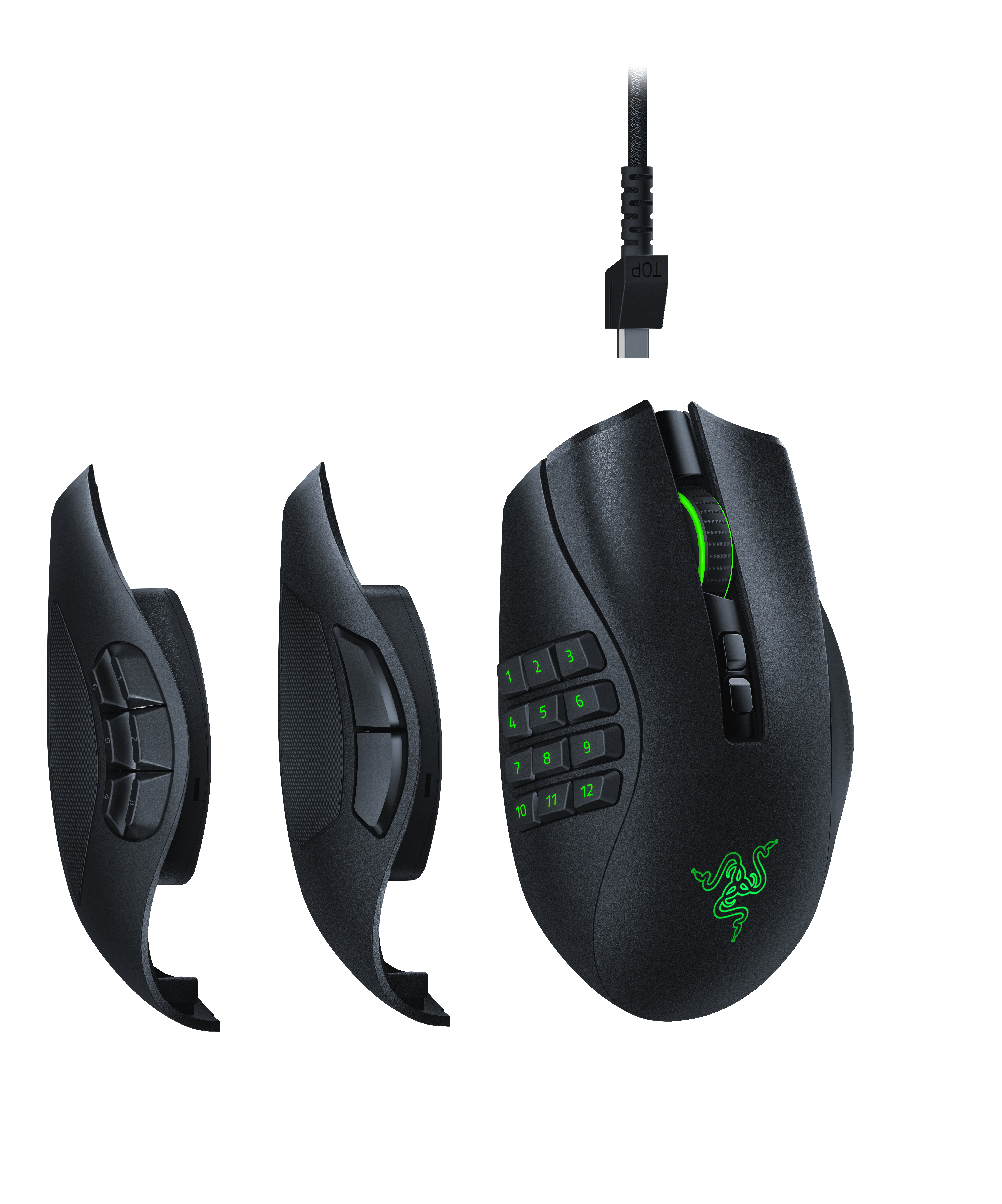 RAZER Naga Pro Gamingmaus, Schwarz
