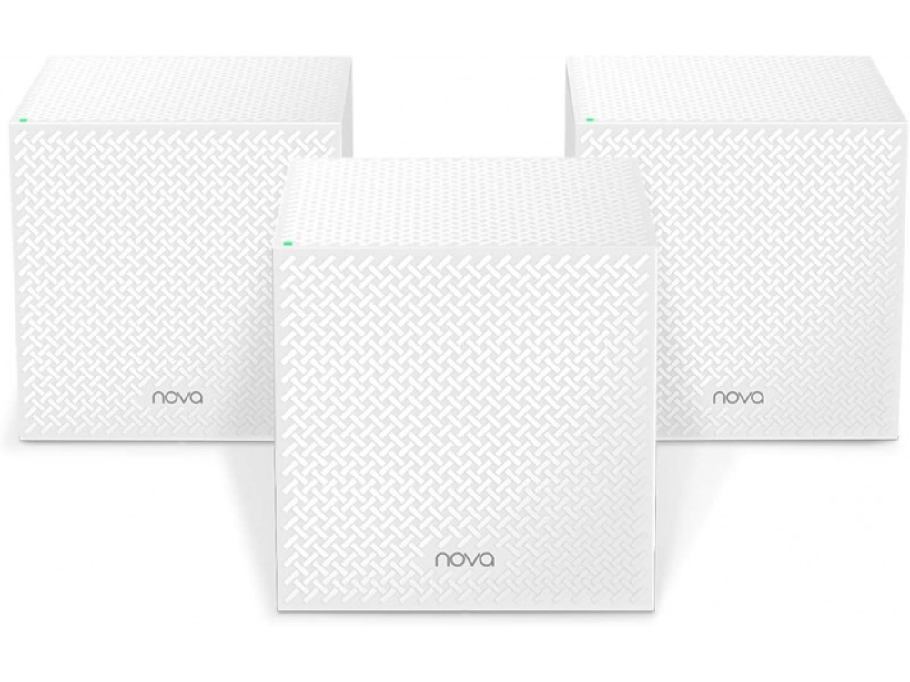 Router Tenda Mw12 pack de 3 2033 mbps mumimo triple banda 4 x antenas pppoe blanco sistema mesh wifi ac2100 tribanda nova inteligente 5ghz para todo el hogar amplificador hasta 500m² 120 dispositivos 2 gigabit adecuado gaming