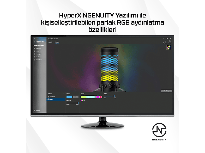 HYPERX QuadCast S Mikrofon Siyah_1