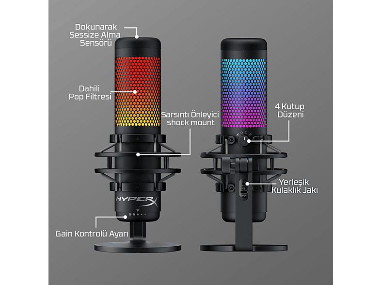 HYPERX QuadCast S Mikrofon Siyah_2