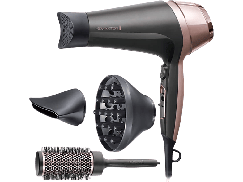 Remington Curl & Straight Confidence D5706 Haartrockner Schwarz, Rosé (2200 Watt)