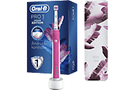 ORAL-B Elektrische Zahnbürste Pro 1 750 Pink Design Edition mit Reiseetui