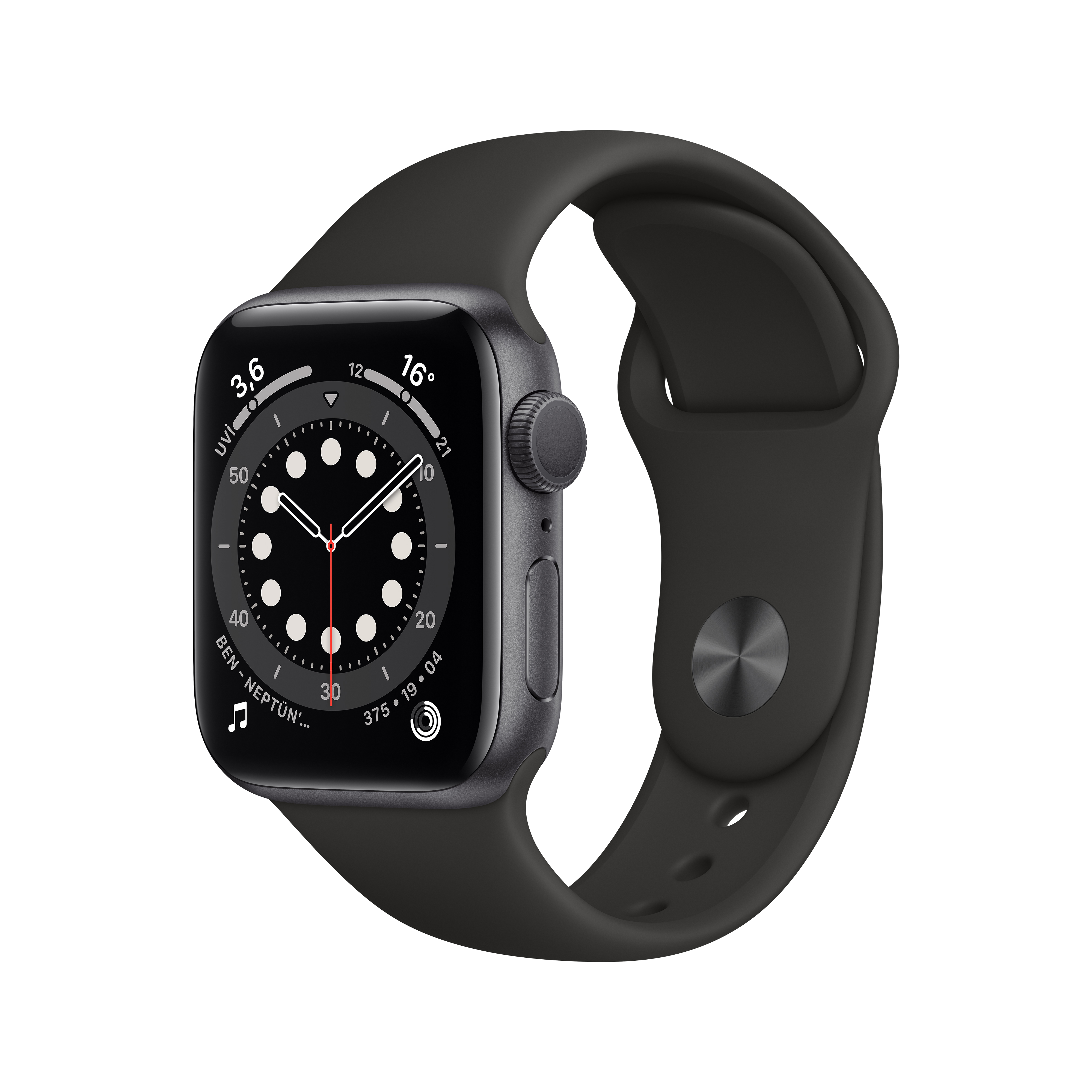 APPLE Watch Series 6 GPS, 40mm Aluminium Case Siyah Sport Band