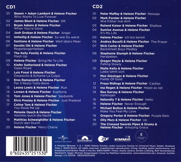 CDs mit Titellisten. Das Bild zeigt zwei CDs mit Titellisten und einem Copyright-Hinweis.