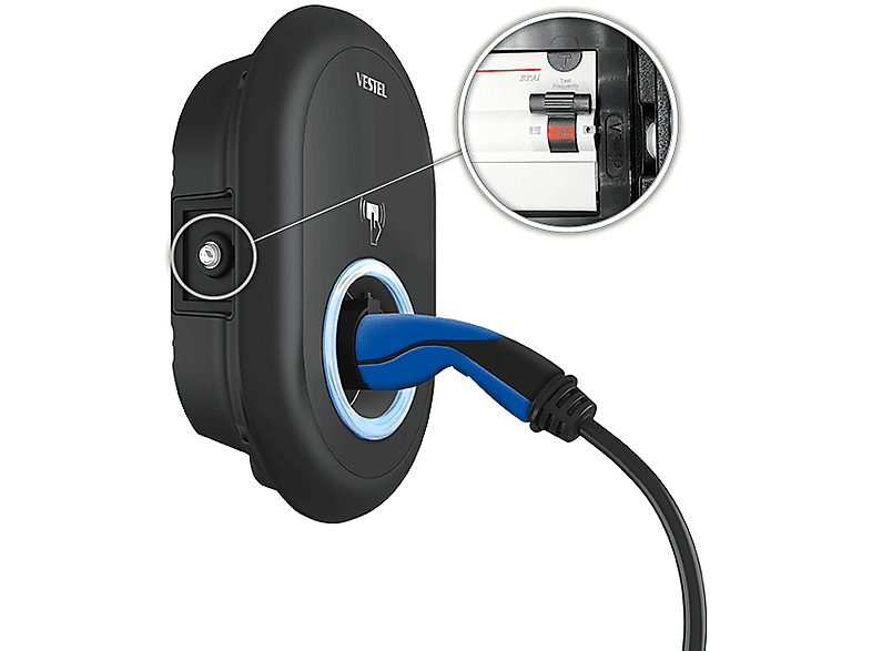 Thumbnail - VESTEL EVC04-AC11A-T2P HOME PLUS 5 m Wallbox Ladestation für Elektrofahrzeuge, 11 kW, Kabellänge: