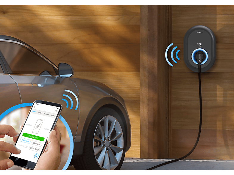 Thumbnail - VESTEL EVC04-AC11SW-T2P HOME SMART Wallbox Ladestation für Elektrofahrzeuge, 11 kW, Kabellänge: 5 m