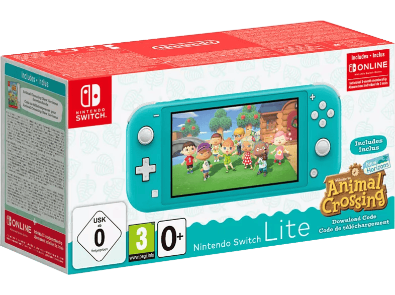 vruchten Portret Mislukking NINTENDO Switch Lite Turquoise + Animal Crossing + 3 maand Nintendo Online  Abonnement