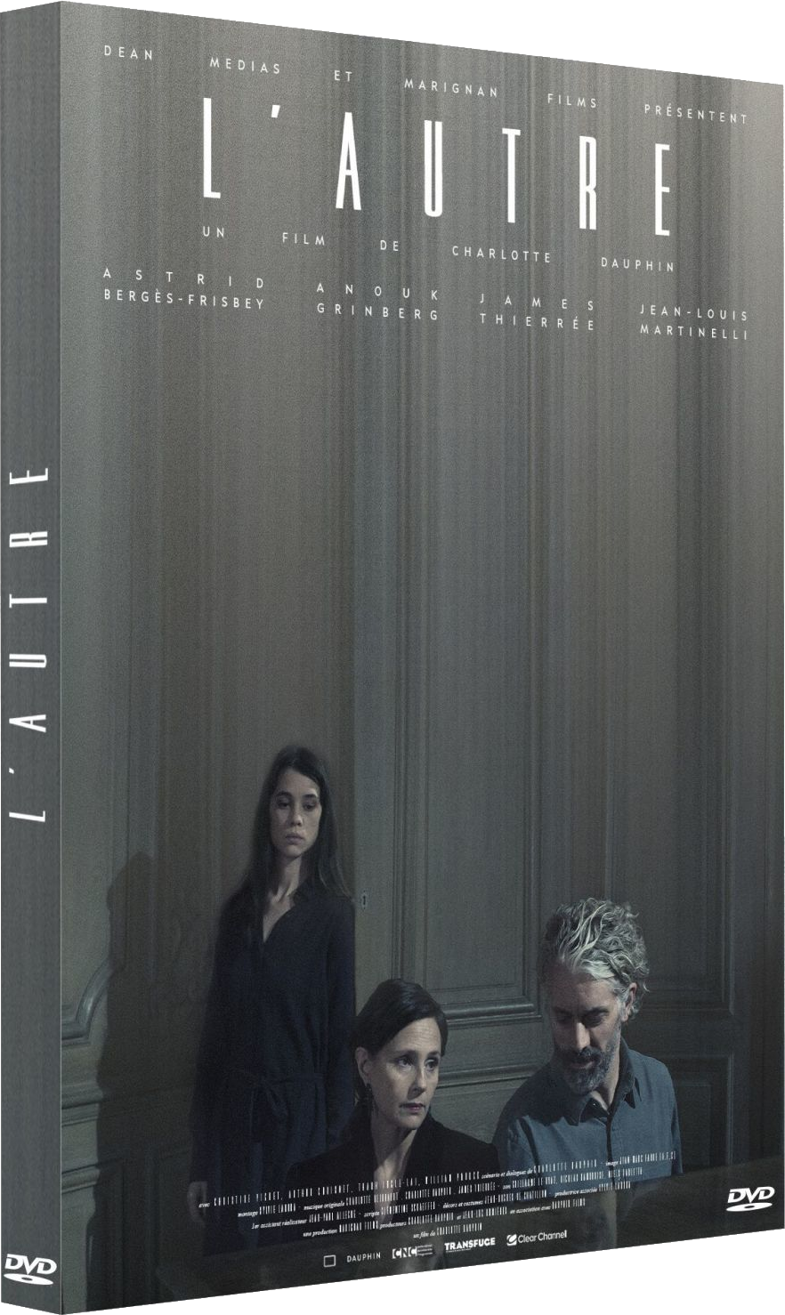 Couverture DVD : Trois personnes, deux femmes et un homme, dans une pièce, texte 'L'Autre'.