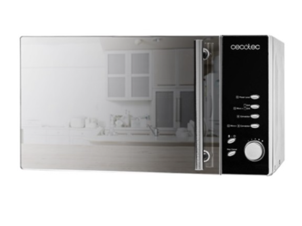 Microondas - Cecotec Convection 2500, Grill, 1950 W, 25 L, 8 Programas, Inox