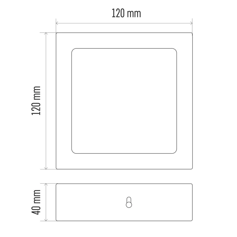 EMOS ZM6121 Felületre szerelhető LED panel, 120x120 mm, 6W, meleg fehér
