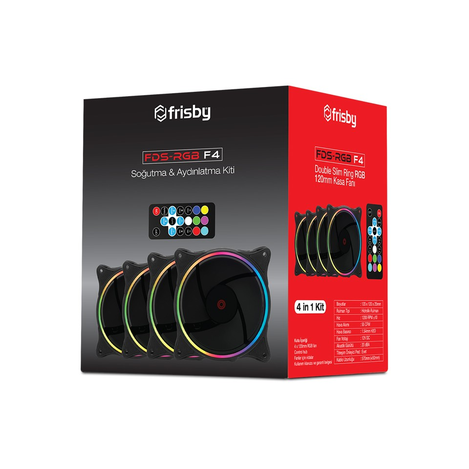 FRISBY FCL-F1264B Kasa Fanı Siyah