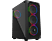 FRISBY FC-9365G 650W 80+ Double Slim 4 Fan RGB Bilgisayar Kasası Siyah