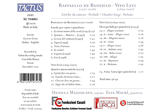 Mazzucato,Daniela/Macrì,Elia - Chamber Songs/Preludes  - (CD)
