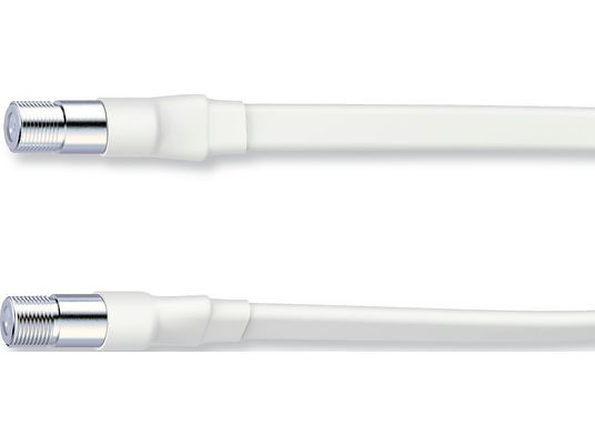 HAMA  205227 CABLE COAX F/F F/WINDOWS 20CM - Antennenkabel (Weiss/Silber)