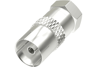 HAMA 205222 ADAPTER F/COAX M/F - SAT-Adapter (Silber)