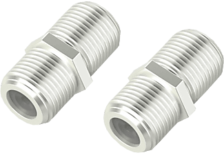 HAMA 205271 ADAPTER F F/F 2PCS - Adaptateur SAT (Argent)