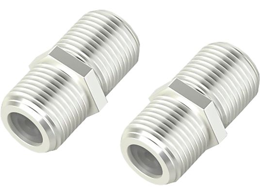 HAMA 205271 ADAPTER F F/F 2PCS - Adattatore SAT (Argento)