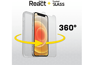 OTTERBOX React + Trusted Glass , Backcover, Apple, iPhone 12 Mini, Transparent