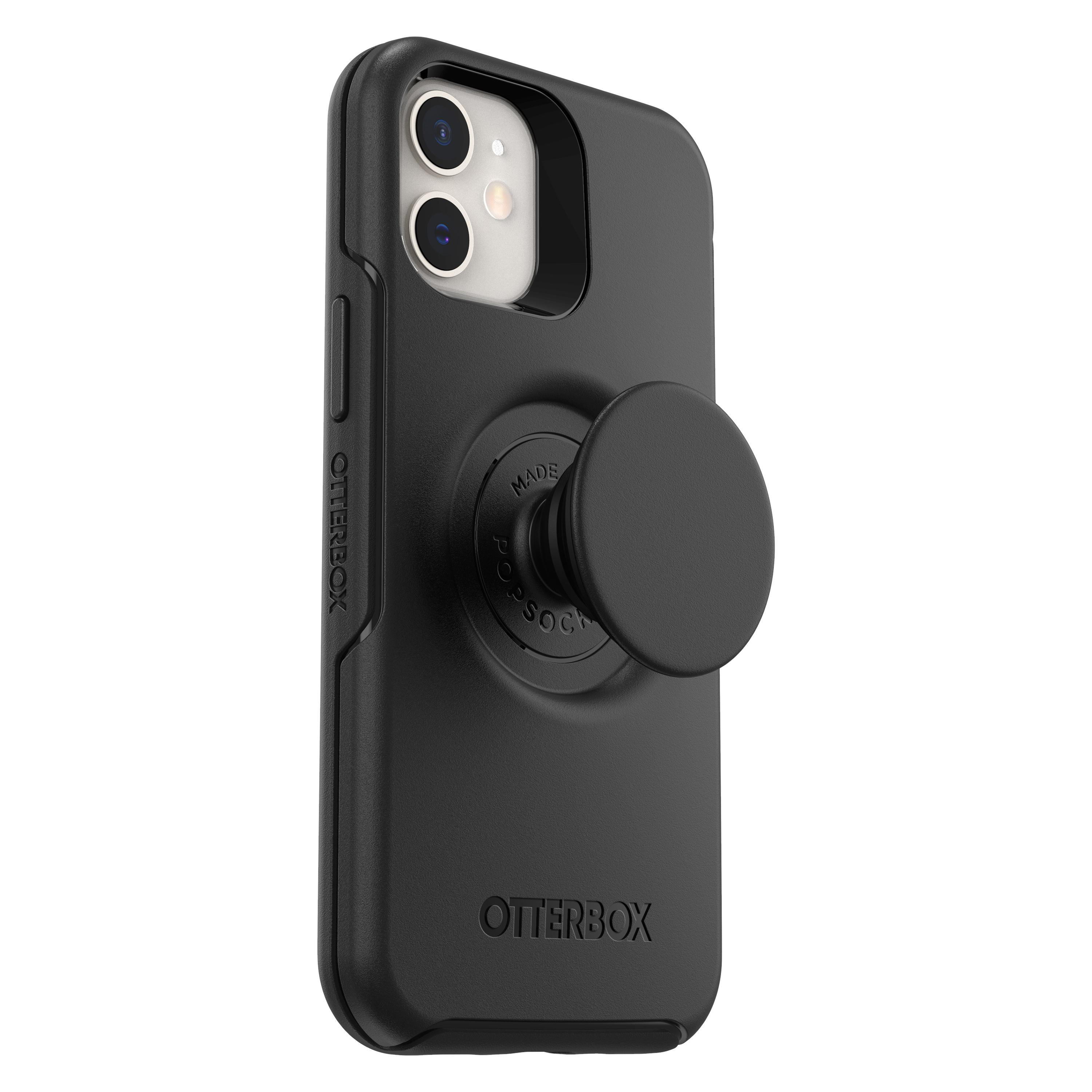 OTTERBOX Otter+Pop Symmetry Series, Backcover, Apple, iPhone 12 Mini, Schwarz