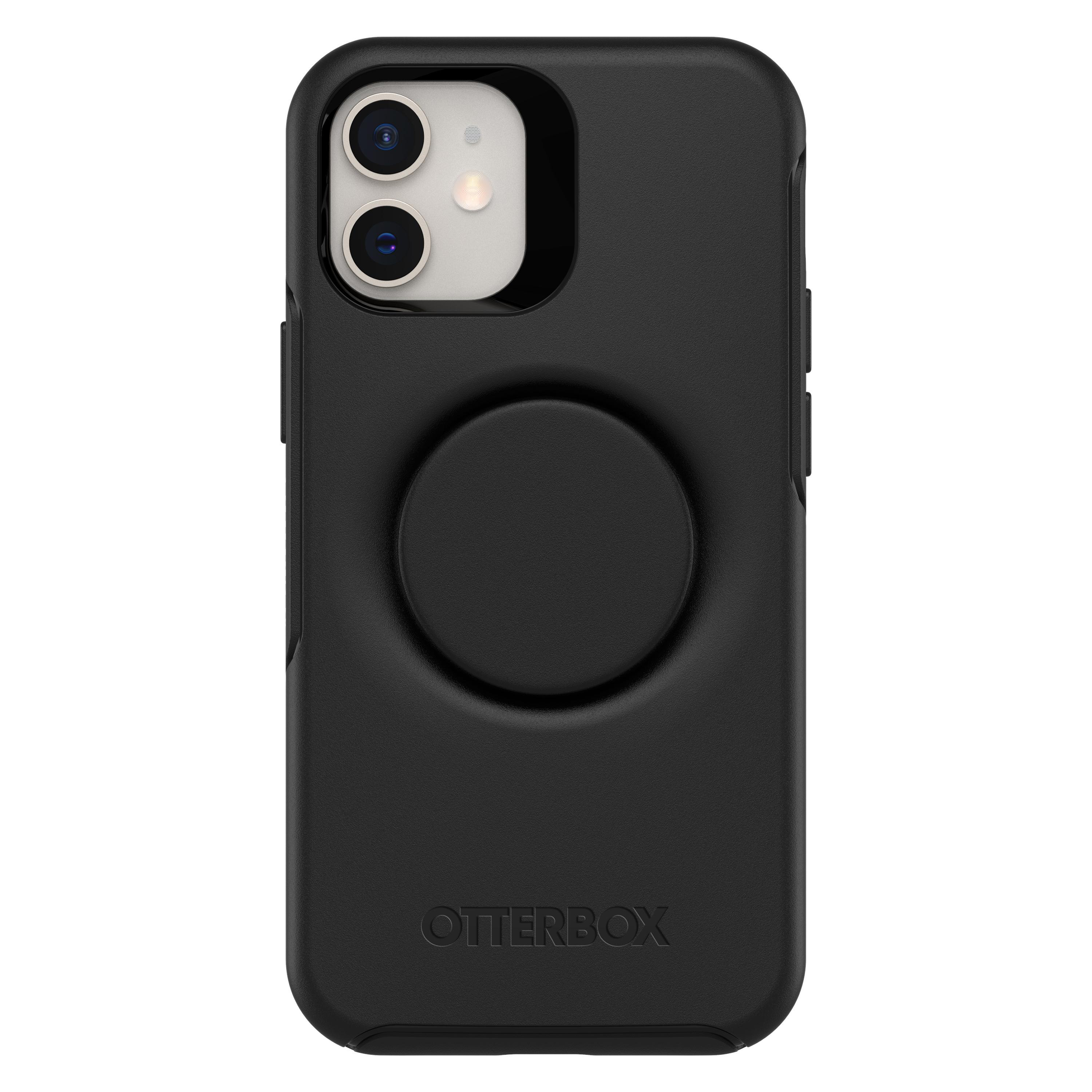 OTTERBOX Otter+Pop Symmetry Series, Backcover, 12 Apple, Schwarz iPhone Mini