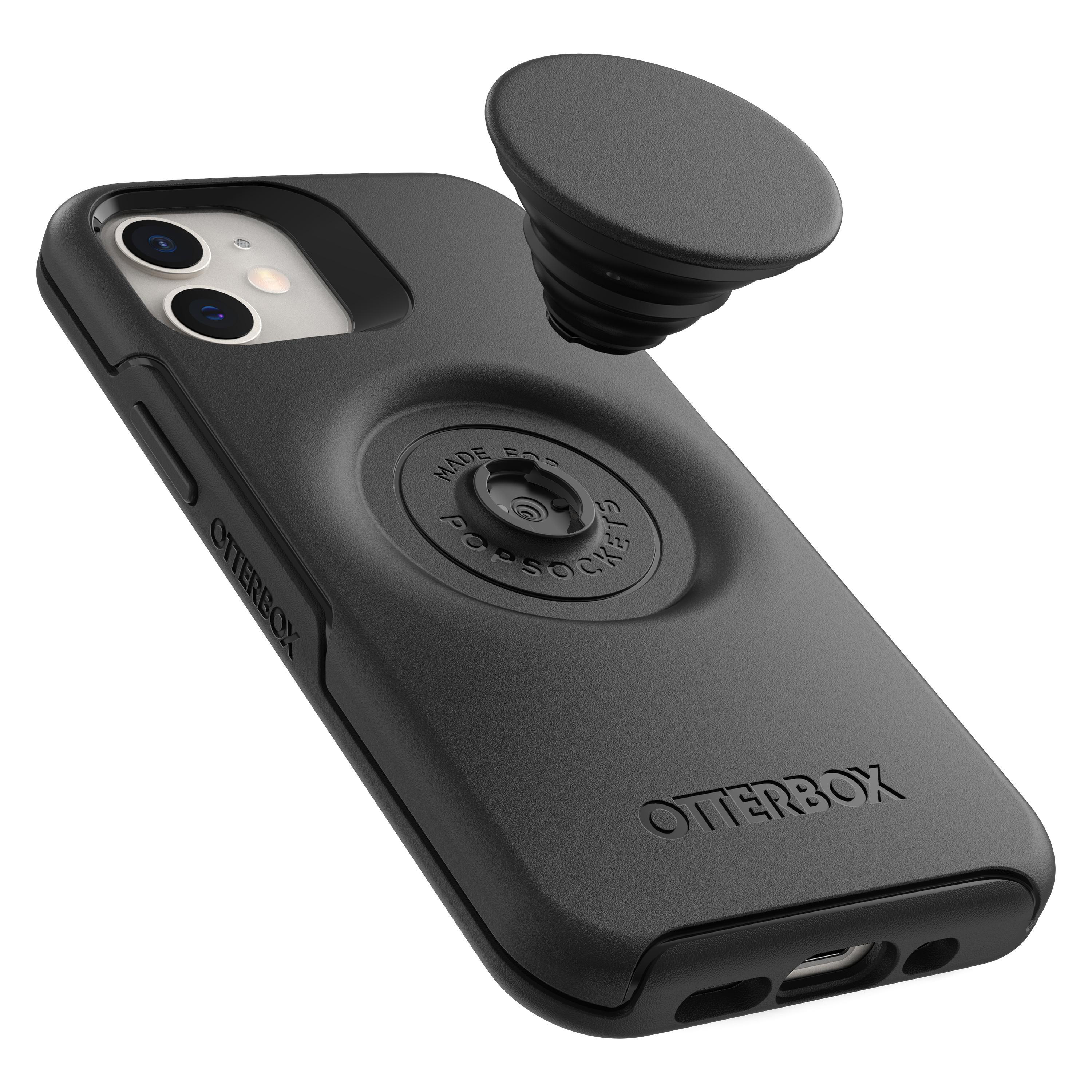 OTTERBOX Otter+Pop Symmetry Series, Backcover, Apple, iPhone 12 Mini, Schwarz