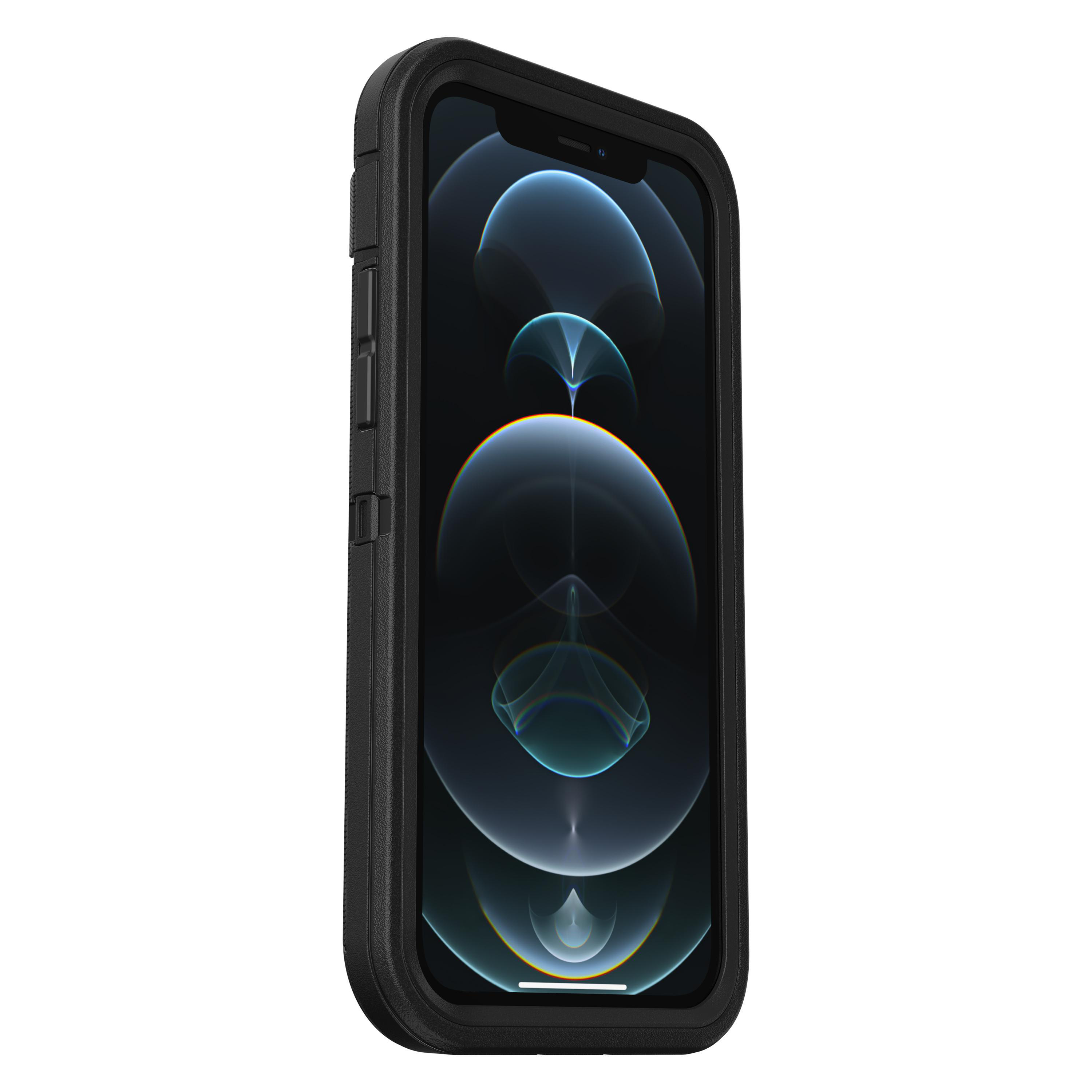 OTTERBOX Defender, Backcover, Apple, iPhone 12, iPhone 12 Pro, Schwarz