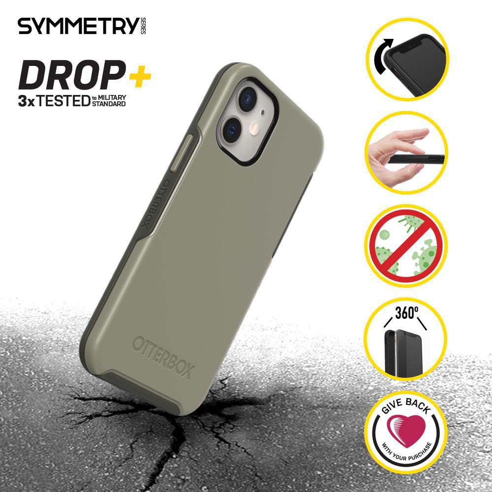 OTTERBOX Symmetry, Backcover, Apple, iPhone 12 Mini, Grau