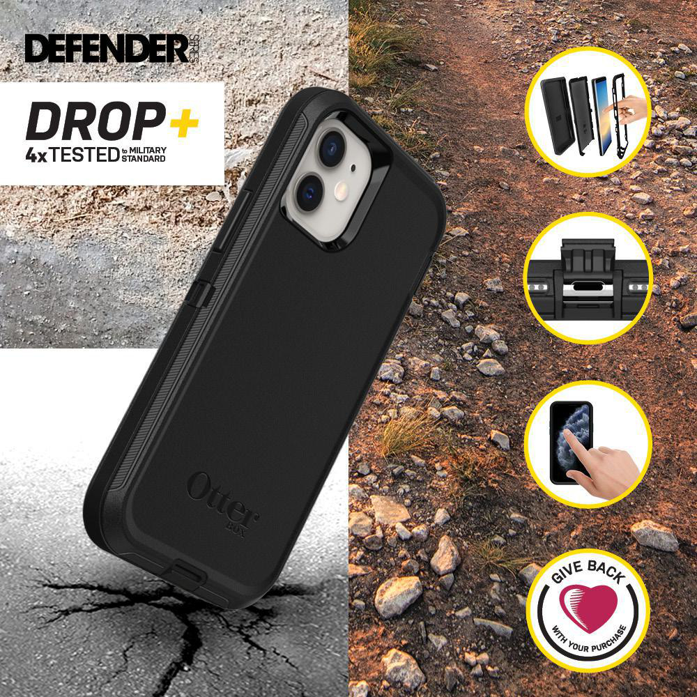 OTTERBOX Defender , Backcover, 12 Mini, iPhone Apple, Schwarz