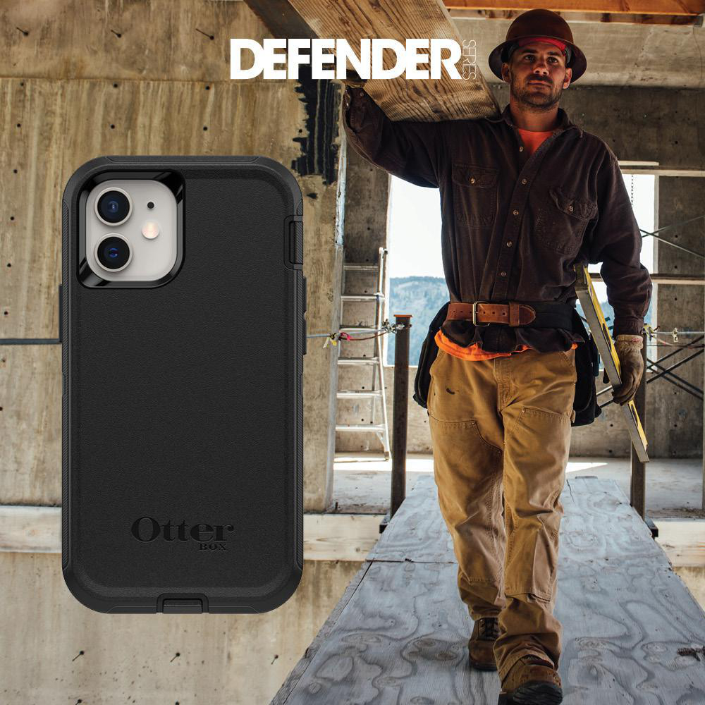 OTTERBOX Defender 12 Backcover, Mini, Schwarz , Apple, iPhone