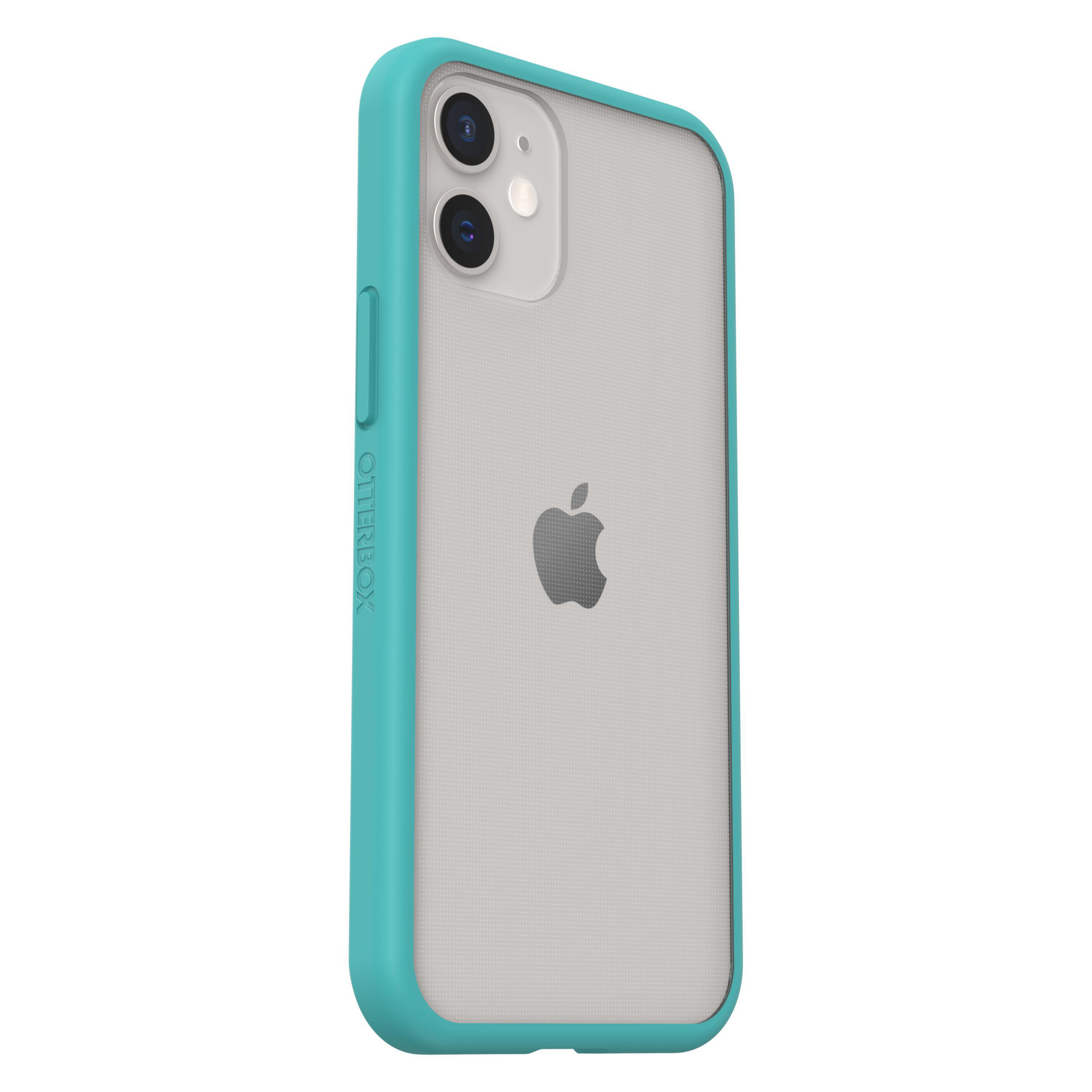 OTTERBOX React, iPhone Transparent/Blau Apple, Backcover, 12 Mini