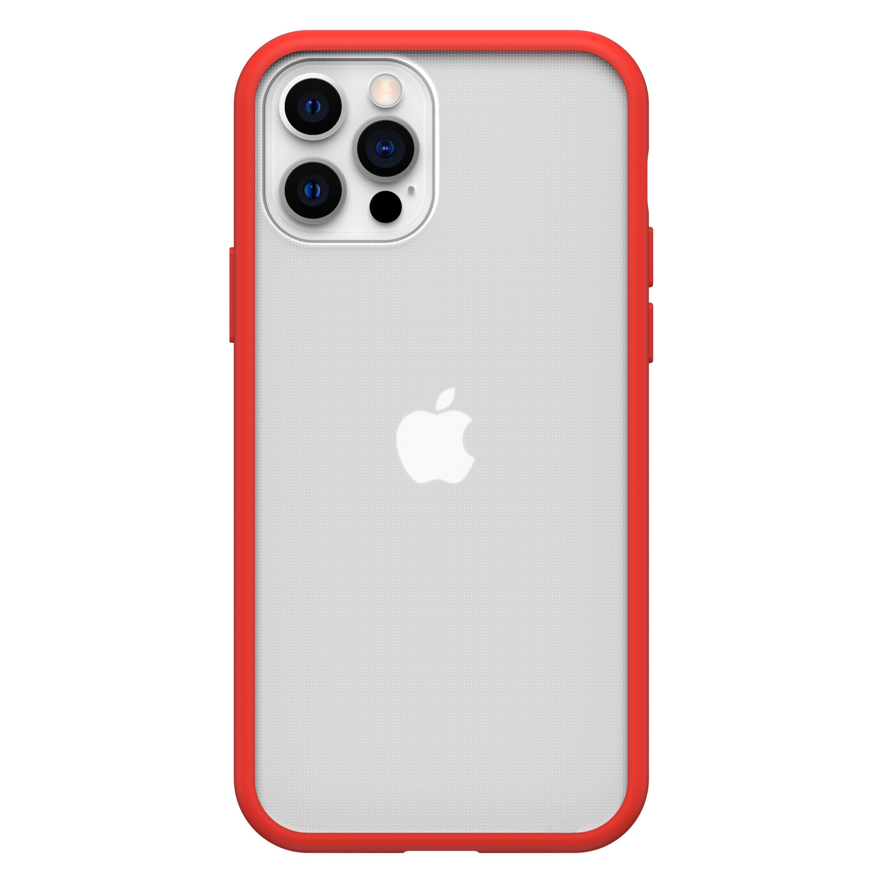 iPhone 12 iPhone 12, Pro, Apple, Backcover, OTTERBOX React, Transparent/Rot
