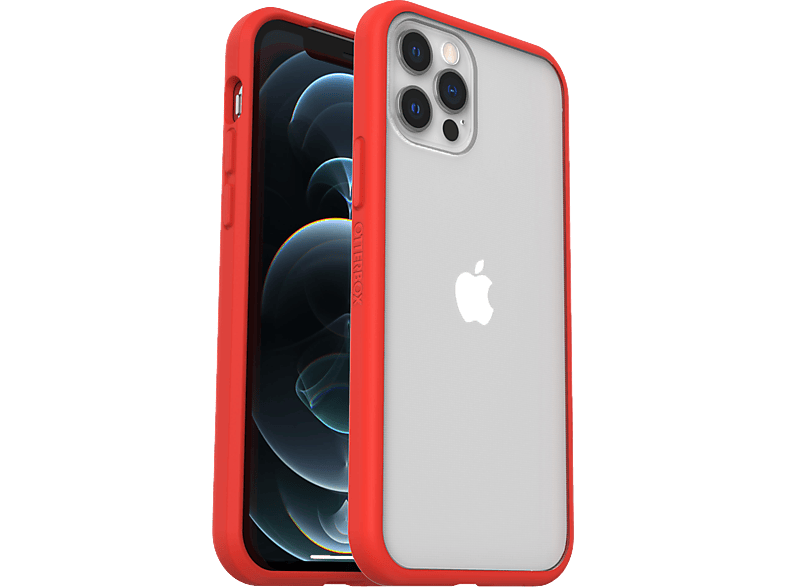 OTTERBOX React, Backcover, Apple, iPhone 12, iPhone 12 Pro, Transparent/Rot