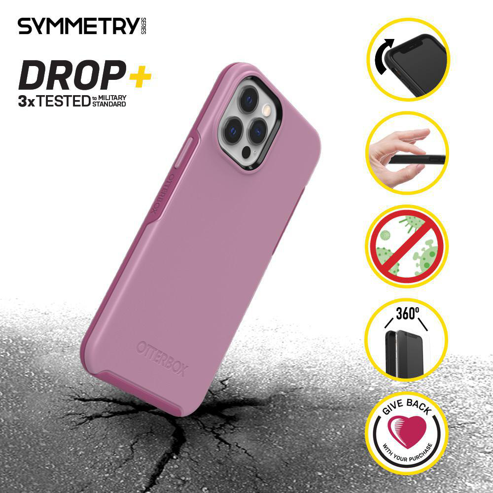 OTTERBOX Symmetry, Backcover, Apple, Pink iPhone iPhone Pro, 12 12