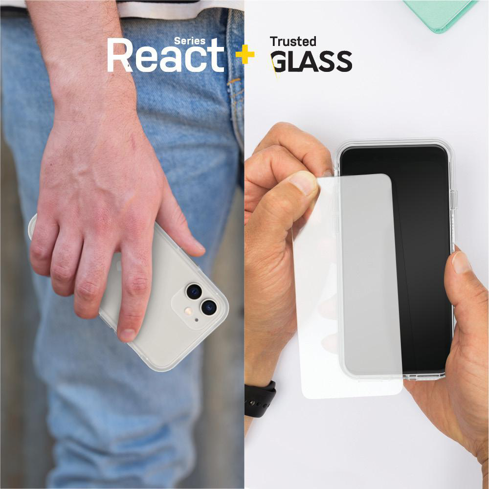 12 React Backcover, OTTERBOX Apple, Transparent Trusted , Glass iPhone + Mini,