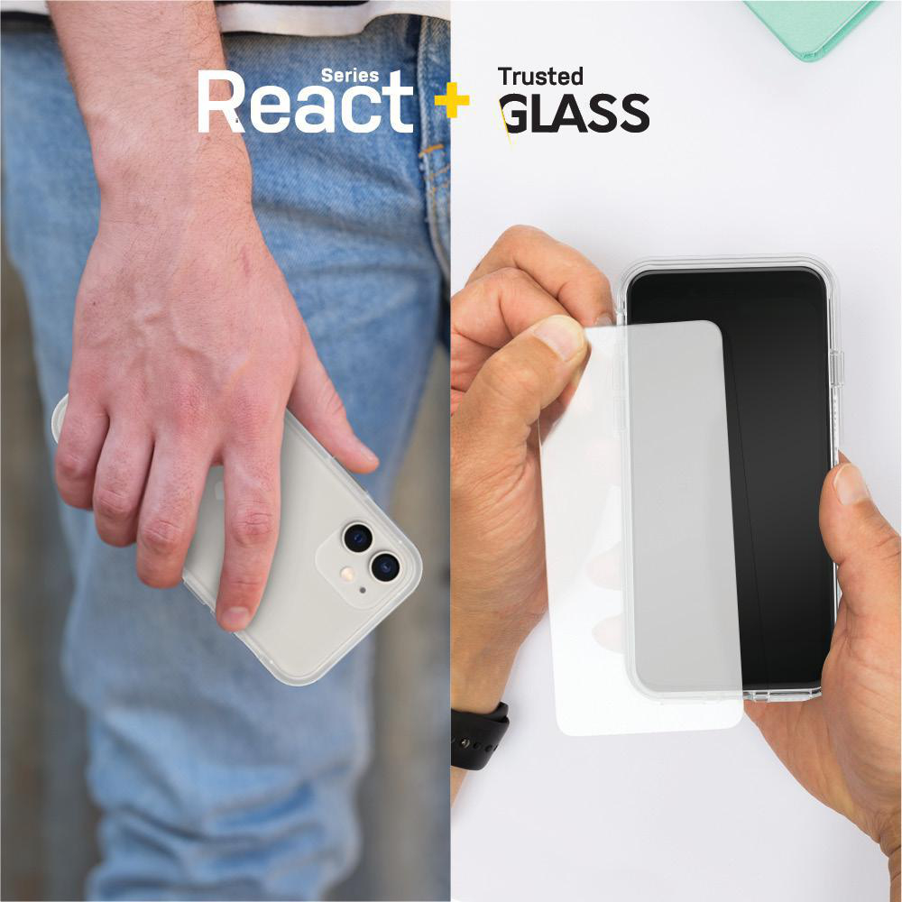 OTTERBOX React + Trusted Glass , Backcover, Apple, iPhone 12 Mini, Transparent