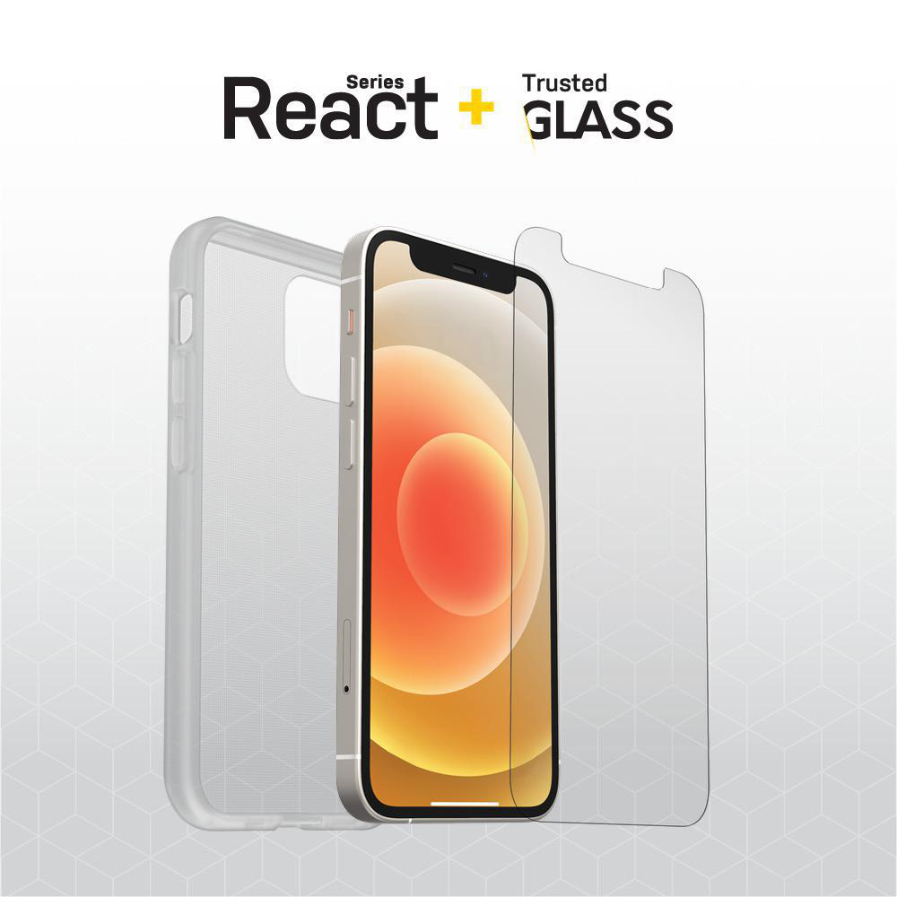 OTTERBOX React + Trusted Glass , Backcover, Apple, iPhone 12 Mini, Transparent