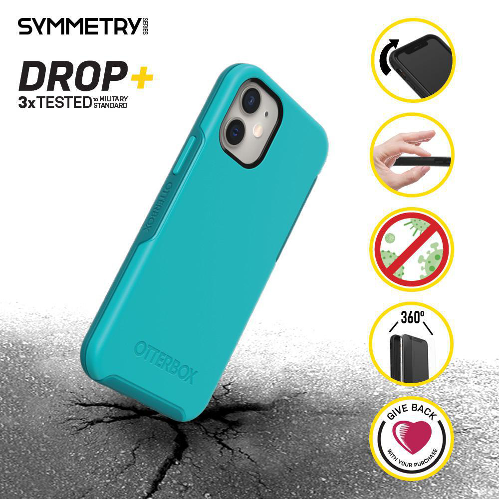 OTTERBOX Symmetry, Backcover, Apple, iPhone 12 Mini, Blau