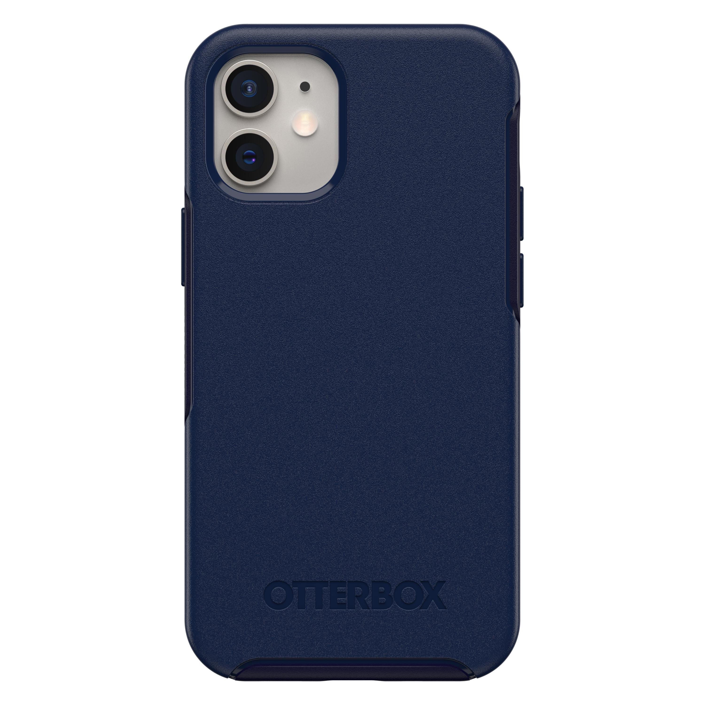 OTTERBOX Symmetry Plus, Backcover, Apple, iPhone 12 Mini, Blau