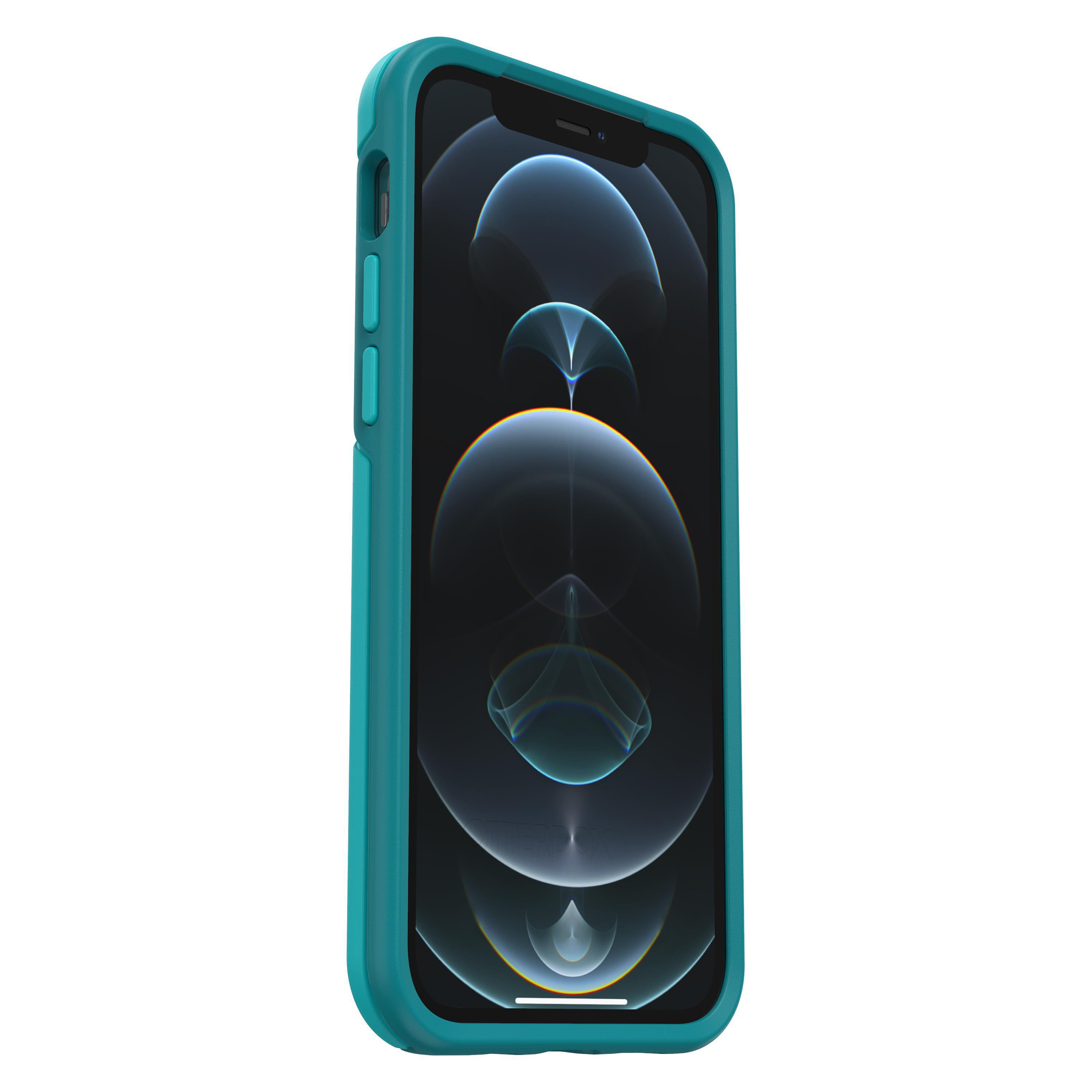 OTTERBOX Symmetry, Backcover, Apple, iPhone 12, iPhone 12 Pro, Blau